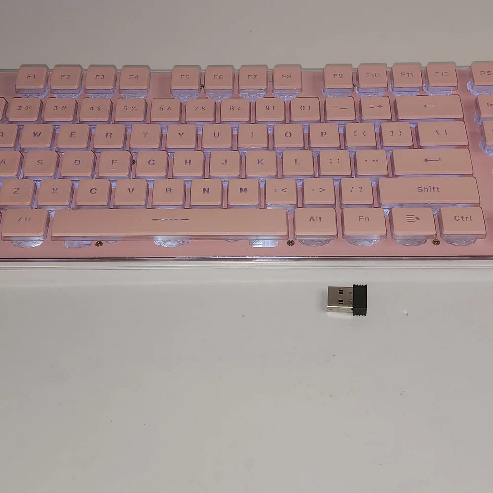 EWEADN TK100 Wireless Mechanical Gaming Keyboard Pink RGB Bluetooth